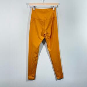 Girlfriend Collective Women Mustard Yellow High Rise 7/8 Ankle Leggings Size S